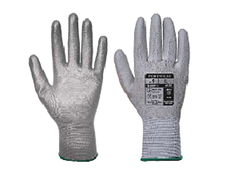 PU Palm Gloves - Gray - Vend Ready - L - Q24